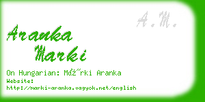 aranka marki business card
